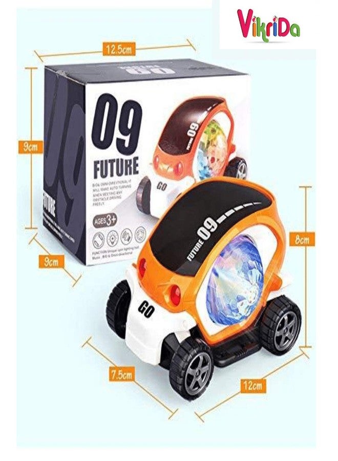 فيكريدا لعبة سيارة فيكريدا الدوارة للأطفال - حركة الاصطدام والانطلاق مع أضواء رباعية الأبعاد وموسيقى - متعددة الألوان (سيارة موسيقية حركات بهلوانية) - Image 2